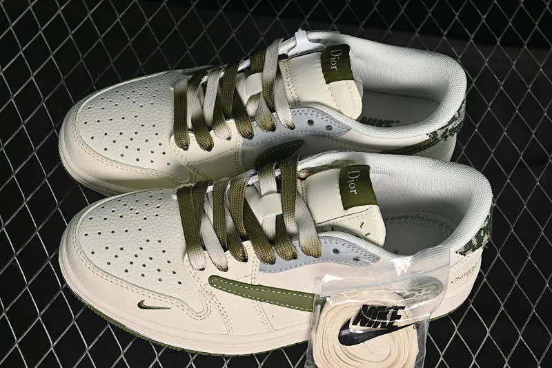 All categories Air Jordan Jordan series basketball shoes Air Jordan 1 Low high-end customized low-top sneakers Travis Scott x Fragment Design x Air Jordan 1 Low OG SP AJ1 Joe 1 Dior joint beige gray green low-top cultural casual sneakers QW5088-203